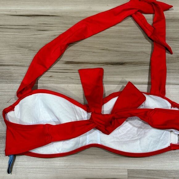 Antonio Melani Red Bikini Top Women’s Medium - Picture 2 of 4